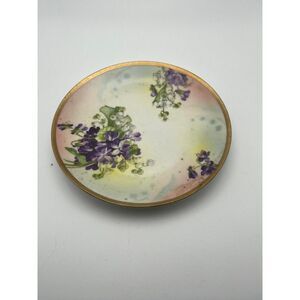Royal Austria Floral Plate with Gold Trim
